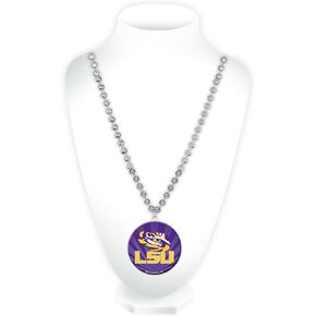 Rico Industries NCAA LSU Tigers Team Logo Mardi Gras Style Beads