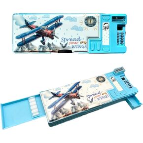 Pop Up Multifunction Pencil Case for Girls, Stationery Organizer with Calculator, Sharpener and Schedule, Cute School Supplies Pencil Box, Children Art Kit Holder, Best Gift Birthday Present for Kids