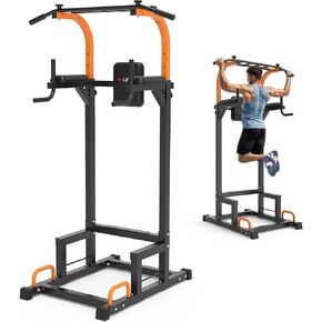 leikefitness Multifunction Power Tower Exercise Equipment,Pull Up Dip Station,Height Adjustable for Home Gym Strength Training Fitness Equipment,Dip Stands,Pull Up Bars,Push Up Bars,VKR