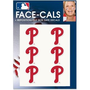 Wincraft MLB Philadelphia Phillies Face Tattoos, Team Colors, One Size