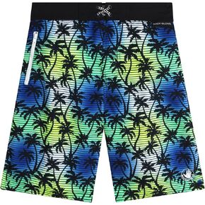 Body Glove Boys' Board Shorts - UPF 50+ Quick Dry Bathing Suit Swim Trunk (Size 8-18), Size 8, Navy Orange Dots
