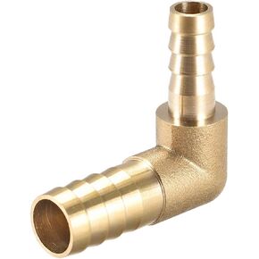 uxcell 12mm to 8mm Barb Brass Hose Fitting 90 Degree Elbow Pipe Connector Coupler