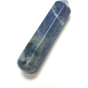 Crystal Collection: 60MM All Natural Gemstone Crystal 2"+ Wand and Velvet Pouch (Sodalite)