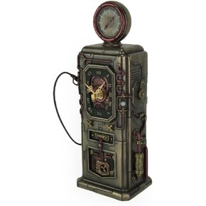 Veronese Design Steampunk Fuel Dispenser Working Clock Tower Statue