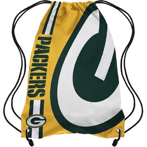 FOCO Green Bay Packers NFL Alternate Color Big Logo Drawstring Backpack - Yellow