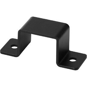 20 Pcs 1-1/4"x3/4" Square Rectangular Tube Strap Clamp,Black U Shape Square Tube Bracket Clamp Thkickness 2.3mm,Inner Size:31.8x19.1mm