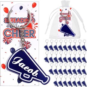 30 Sets Megaphone Keychains Cheer Keychain Bulk Cheer Party Return Favors Keyring Team Gift Sports Themed Party Sports Rewards for Cheer Team