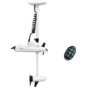 White Haswing 12V 55LBS 48" Shaft Bow Mount Electric Trolling Motor Portable, Variable Speed for Bass Fishing Boats Freshwater and Saltwater Use, Quiet Operation