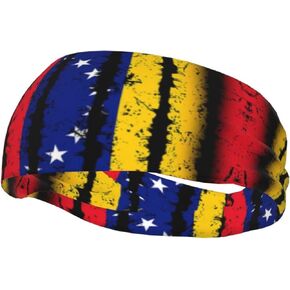 Venezuela Flag Sports Headbands for Men Women Venezuelan Workout Headband Sweatband Headbands for Running,Cycling,Football,Yoga