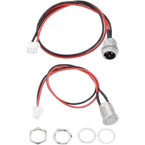 3 Pin 2 Wire Inline Charging Port Connector Hoverboard Charging Port for Electric Scooter Plug Socket Battery Charger with Power Switch
