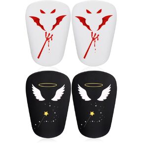 4pcs Mini Shin Guards Soccer, 3.15x1.97in Football Shin Pads Player Equipment Comfortable Small Shin Guards Protective Gear for Teens Adult Boys Girls Men Women