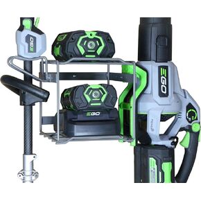 C2M Lawn Power Tool Organizer Wall Mount Rack Hanger for Leaf Blower (now compatible with EGO 530) and String Trimmer Weed Eater ***Patent Pending***