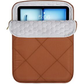 TiMOVO Puffy Tablet Sleeve for 9-11 Inch Tablet, Beige Tablet Sleeve for Women, iPad Carrying Case Travel Bag Fit with iPad 10th Gen 10.9, iPad Air 5/4, iPad Pro 11 2022-2018, Galaxy Tab S9/A9+ 2023