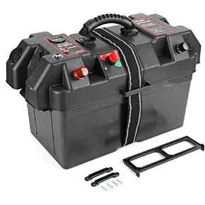 Yctze Plastic Minnkota Trolling Motor Power Center Station Battery Box USB & 12V Port trolling motor battery,boat battery box,anderson battery box 12v boat battery box,anderson