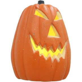 Uonlytech Halloween Decor Pumpkin Lamp Light Up Jack-o-Lantern Plastic Led Pumpkin Light Tiered Tray Decorations Battery Operated Lighted Pumpkin Outdoor Fall Decor Orange
