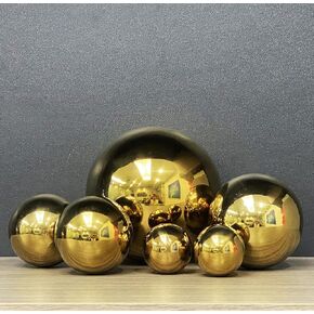 Shiny Decorative Balls Set,Stainless Steel Decorative Orbs Ball Sculpture Decor for Centerpiece Cabinet Bar Shelves (Sliver-6pcs)