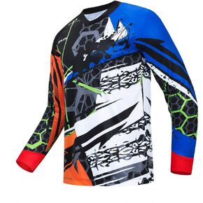 JPOJPO Men's Cycling Jersey MTB Downhill T-Shirt Long Sleeve Motorcycle Breathable S-4XL
