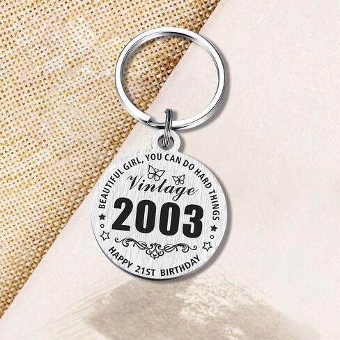 Resdink 25th Birthday Gifts for Women Men - 2024 Keychain for 25 Years old Her Him Birthday Present, Happy 25th Bady Key Chain in Saudi Arabia