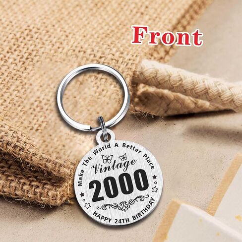 Resdink 25th Birthday Gifts for Women Men - 2024 Keychain for 25 Years old Her Him Birthday Present, Happy 25th Bady Key Chain in Saudi Arabia