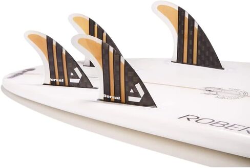 زعانف لوح التزلج DORSAL رباعية مكونة من 4 مجموعات من ألياف الخيزران المتوافقة مع المستقبل مع سداسي الكربون in Kuwait