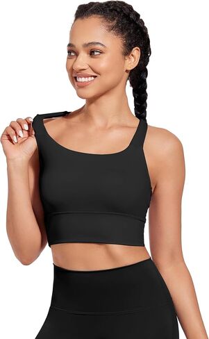 حمالة صدر رياضية للنساء من XUNYU على شكل حرف Y من الخلف، قطع علوية للتمرين من الخلف، ذات تأثير عالي، يوغا تانك Strappy، قطعة علوية قصيرة مدمجة في حمالات الصدر in Kuwait