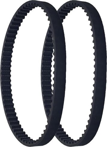 قطعتان من حزام التوقيت 174-3M - 58 سنًا، حزام مطاطي أسود مسنن، حزام محرك مسنن 0.118 بوصة/ 3 مم، مناسب للمكانس الكهربائية والمزيد in Kuwait