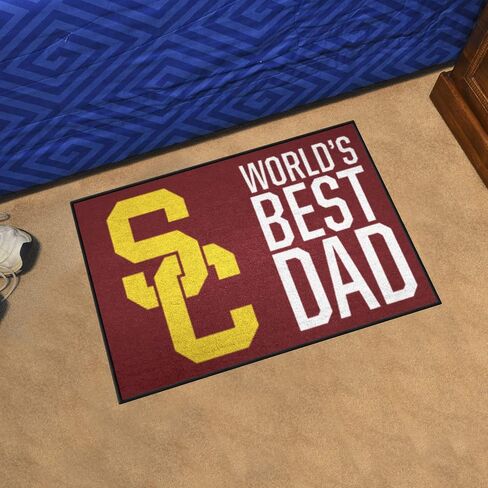 FANMATS 18214 Southern California Trojans Starter Mat Accent Rug - 19in. x 30in. | Sports Fan Home Decor Rug and Tailgating Mat World's Best Dad Starter Mat in Saudi Arabia