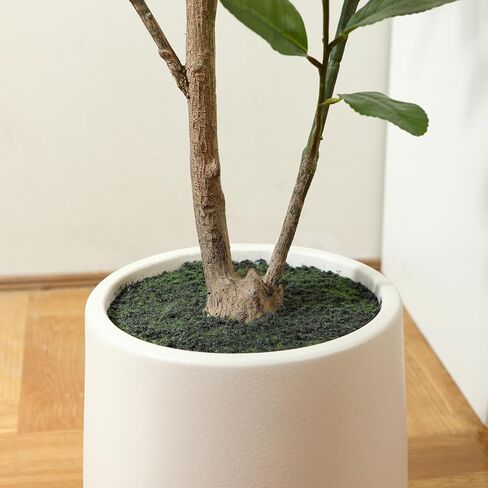 شجرة صناعية، نباتات ليمون وهمية بطول 7 أقدام لديكور المنزل الداخلي، شجرة ليمون صناعية مع زارع أبيض 10.5 بوصة، نباتات أرضية كبيرة لديكور غرفة المعيشة المكتبية، عبوة واحدة in Kuwait