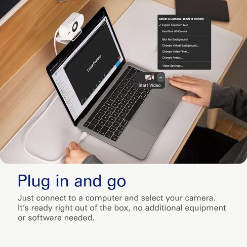 كاميرا Elgato Facecam Pro، كاميرا ويب True 4K60 فائقة الدقة للبث المباشر، والألعاب، ومكالمات الفيديو، ومستشعر سوني، وتصحيح الضوء المتقدم، والتحكم في نمط DSLR، وزاوية واسعة، تعمل مع OBS، والفرق، والتكبير، والكمبيوتر الشخصي/Mac in Saudi Arabia