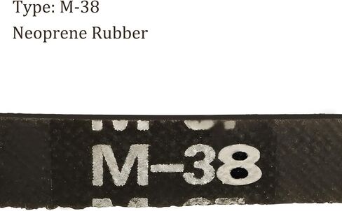 M-38 Drive V-Belt - [38 Inch Pitch Girth] Wrapped Industrial Power Rubber Belt for Transmission Use, JIS Standard, 10mm Width 5.5mm Thick in Saudi Arabia