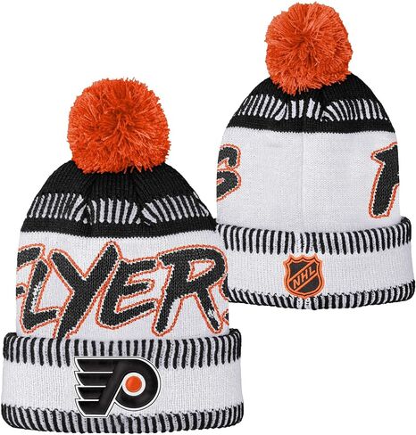 Outerstuff NHL Kids Youth 8-20 مرخصة رسميًا بشعار فريق السيناريو للطقس البارد قبعة صغيرة in Kuwait