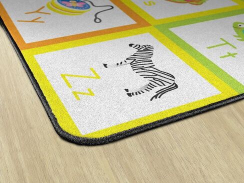 سجادة رائدة على شكل تلميذة على شكل قوس قزح الأبجدية متقاطعة مع صلصة التفاح في الفصل الدراسي سجادة للتعلم في الفصول الدراسية الداخلية أو سجادة لعب تعليمية لغرفة نوم الأطفال، مقاس 7'6 بوصة × 12 بوصة، متعددة الألوان in Kuwait