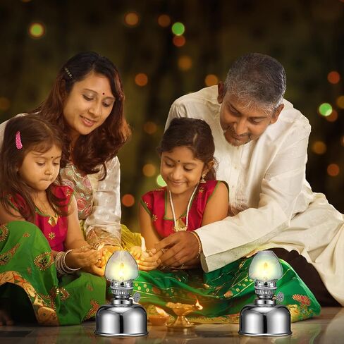 2 قطعة مصابيح الكيروسين مصباح زيت زجاجي معدني فانوس فضي مصابيح زيتية صغيرة إضاءة منزلية مصباح الكيروسين الشفاف مصابيح زيتية عتيقة للاستخدام الداخلي ديكور المنزل في حالات الطوارئ in Kuwait