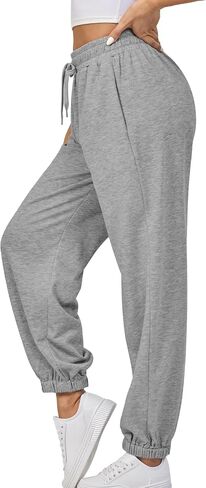 Women's Sweatpants Workout Active Joggers Cinch Bottoms Drawstring Lounge Baggy Sweat Pants with Pockets, S-XL in Saudi Arabia