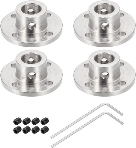 11 مم وصلة وصلة توصيل محرك ذات شفة صلبة (8 عبوات برغي تثبيت M4 مفتاح ربط سداسي)، [لجزء محركات السائر طراز RC DIY] - 4 عبوات in Kuwait