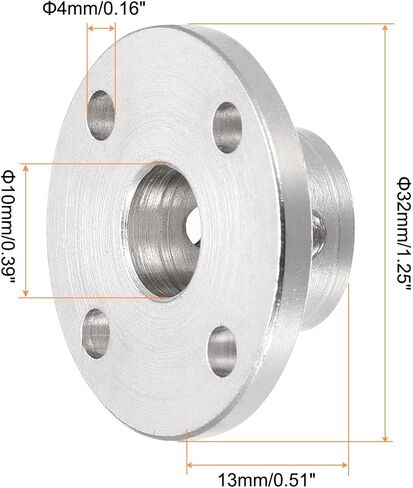 11 مم وصلة وصلة توصيل محرك ذات شفة صلبة (8 عبوات برغي تثبيت M4 مفتاح ربط سداسي)، [لجزء محركات السائر طراز RC DIY] - 4 عبوات in Kuwait