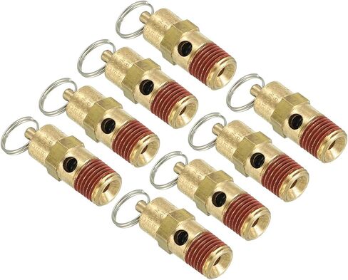 PATIKIL 1/4" Male NPT Safety Valve, 8 Pack Air Pressure Release Valve for Air Compressor, 165PSI Set Pressure in Saudi Arabia