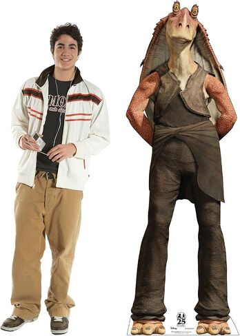 Cardboard People Jar Jar Binks بالحجم الطبيعي قطع الورق المقوى - الذكرى السنوية الخامسة والعشرون لحرب النجوم من Marvel: The Phantom Menace in Saudi Arabia