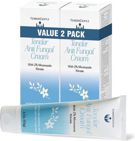 Miconazole Antifungal Cream for Skin, Pack of 2-4 oz if Miconazole Nitrate for Jock Itch, Athlete's Foot, Itching, and Ringworm in Kuwait