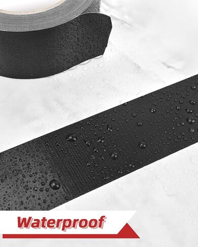 شريط لاصق عالي التحمل، 5 عبوات، 150 ياردة، شريط لاصق أسود، 9 مل، مرن بدون بقايا، قيمة مجمعة غير عاكسة للإصلاحات الداخلية والخارجية، الاستخدام الصناعي الاحترافي (2 بوصة × 30 ياردة لكل لفة) in Kuwait