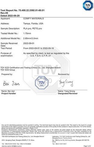خيوط طابعة ثلاثية الأبعاد PETG معتمدة للطعام - كربون من مواد مريحة - آمنة للطعام ومتوافقة مع إدارة الغذاء والدواء الأمريكية، 1.75 مم، 1 كجم، الدقة: +/- 0.02 (أبيض) in Saudi Arabia