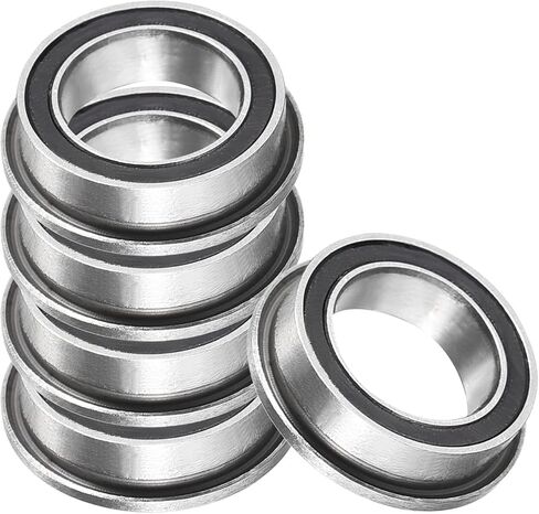 5pcs MF128-2RS Flanged Ball Bearing - [8x12x3.5mm] Replacement Wheel Bearings for Wheelbarrow Lawnmower Truck Axle Use, Chrome Steel, ABEC1 in Saudi Arabia