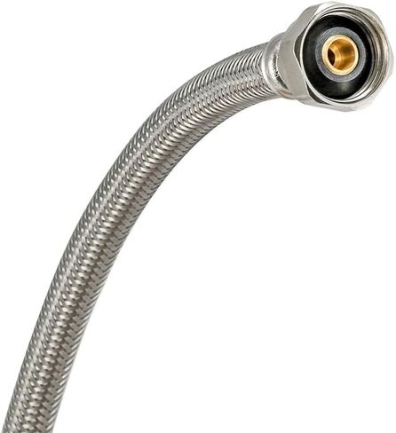 Eastman 12 Inch Flexible Toilet Connector, 7/8 Inch Ballcock x 1/2 Inch FIP, Stainless Steel Braided Supply Line, 48084 in Saudi Arabia