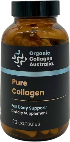 Organic Collagen Australia Full Body Support Pure Collagen Capsules Keto-Friendly for Support, 120 Count in Saudi Arabia