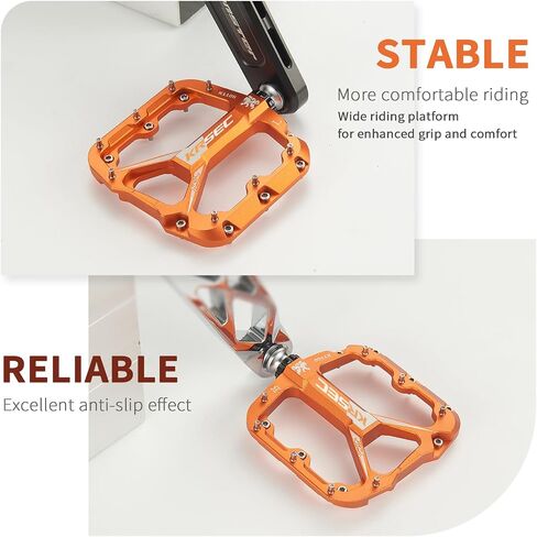 Bike Pedals Mountain Bike Pedal Nylon Fiber Non-Slip 9/16 inch Lightweight Bicycle Platform Flat Pedal for BMX MTB Adult Road Bike Universal in Saudi Arabia