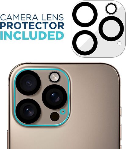 واقي شاشة Tech Armor لهاتف iPhone 15 6.1 بوصة - زجاج مقوى باليستي، صديق للحافظة، حماية المستشعر، HD، صلابة 9H، 3 عبوات + واقيات عدسة الكاميرا الإضافية in Saudi Arabia