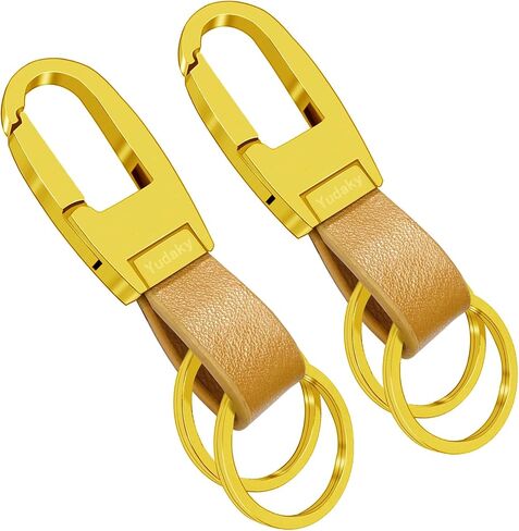 Key Chain Leather Heavy Duty Car Keychain for Men and Women 2 Pack in Kuwait