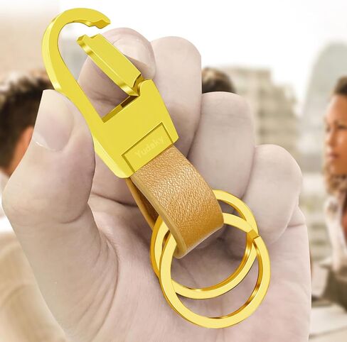 Key Chain Leather Heavy Duty Car Keychain for Men and Women 2 Pack in Kuwait