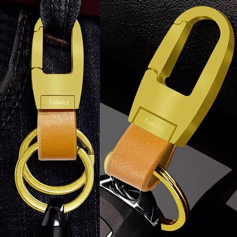Key Chain Leather Heavy Duty Car Keychain for Men and Women 2 Pack in Kuwait