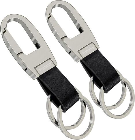 Key Chain Leather Heavy Duty Car Keychain for Men and Women 2 Pack in Kuwait